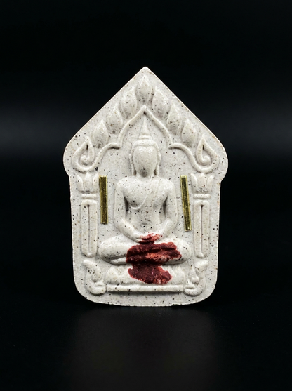 Warrior Buddha Amulet of Revered Monk Kam Nuan (Wat Kaew Charoen)