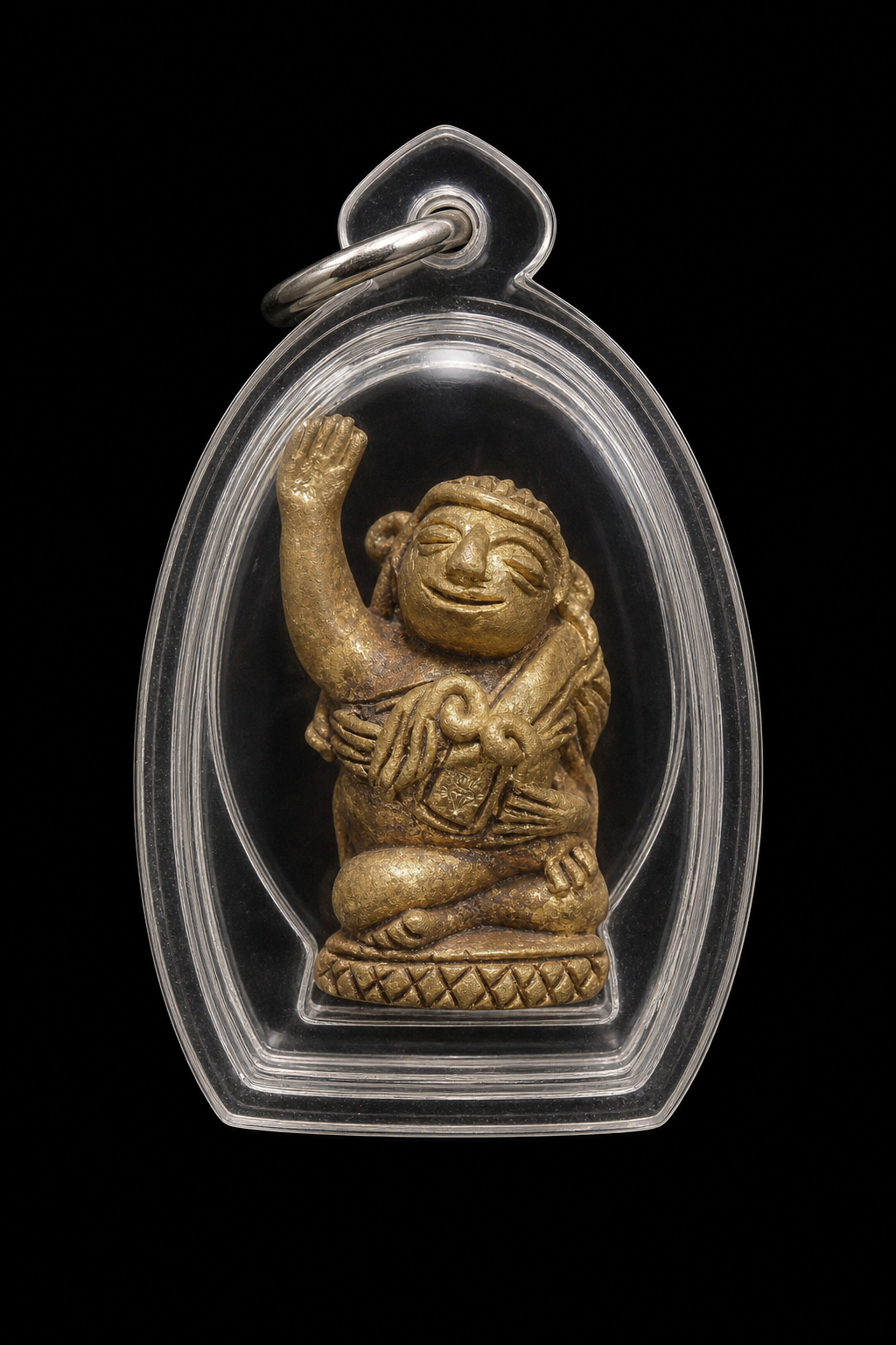 Wealth Buddha Amulet of Revered Monk Kam Nuan (Wat Kaew Charoen)
