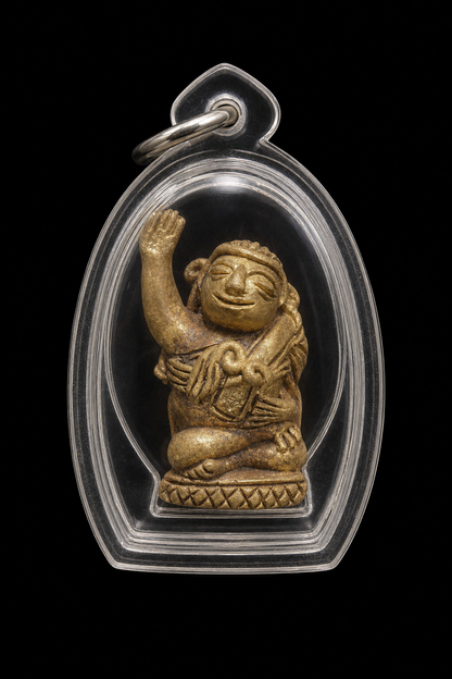 Wealth Buddha Amulet of Revered Monk Kam Nuan (Wat Kaew Charoen)