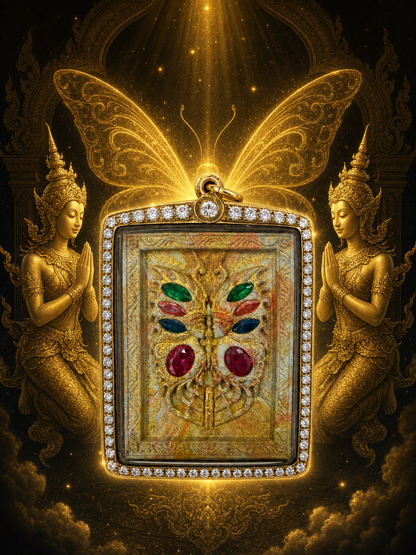 Millionaire Butterfly Amulet of Revered Monk Krissana (King of Butterfly)