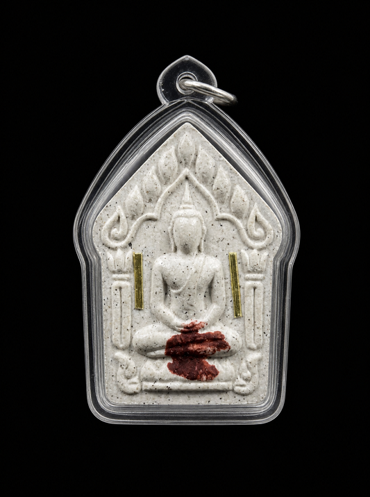 Warrior Buddha Amulet of Revered Monk Kam Nuan (Wat Kaew Charoen)
