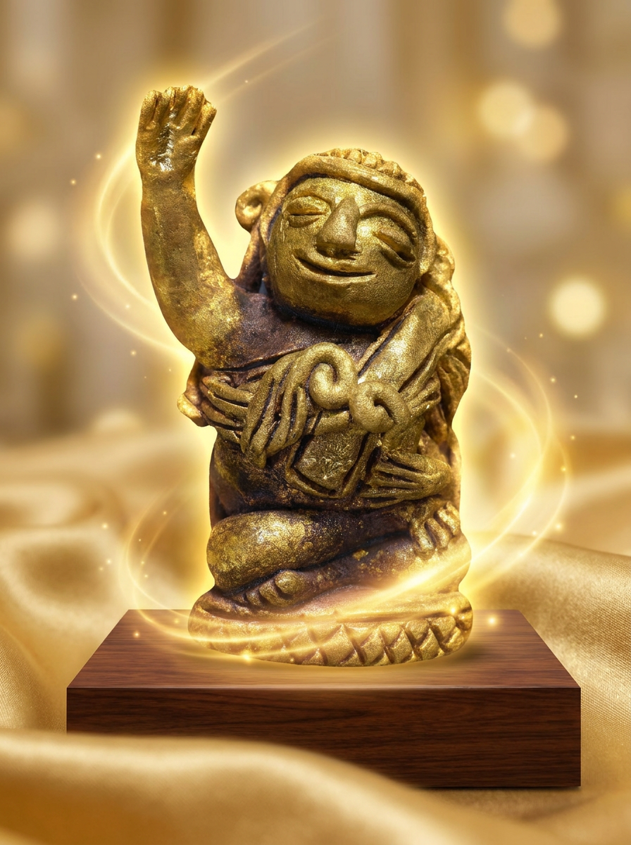 Wealth Buddha Amulet of Revered Monk Kam Nuan (Wat Kaew Charoen)