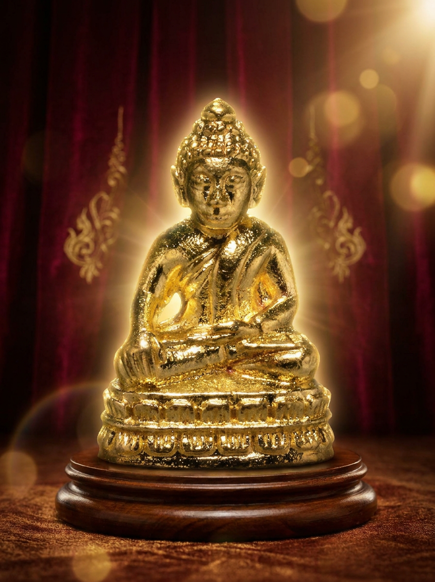 Victory Buddha Amulet of Revered Monk Kam Nuan (Wat Kaew Charoen)